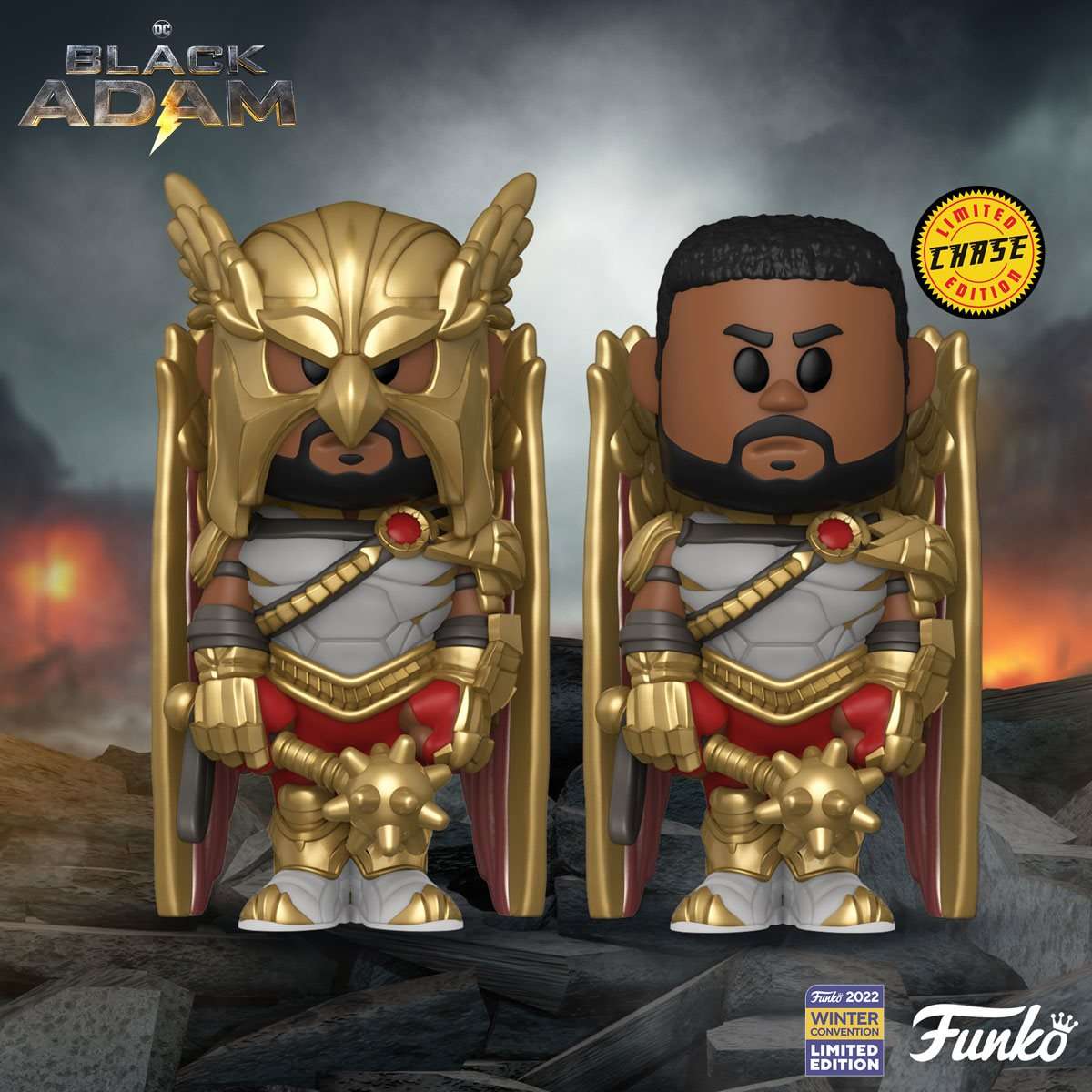 Funko Soda Black Adam Hawkma 2022 Convention Exclusivo