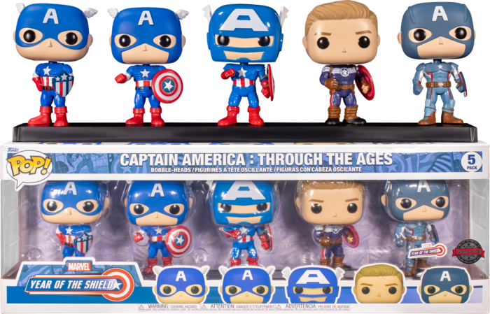 Funko Pop Captain America YotS 5-Pack – Exclusive