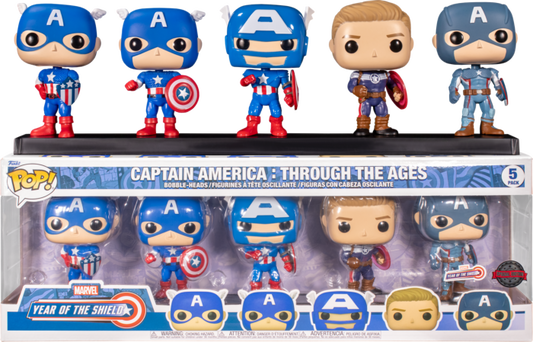 Funko Pop Captain America YotS 5-Pack – Exclusive