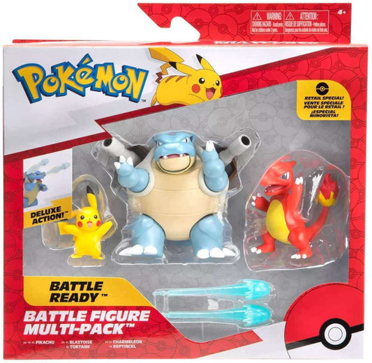 Battle Figure Multi-Pack (Pikachu, blastoise, charmeleon)